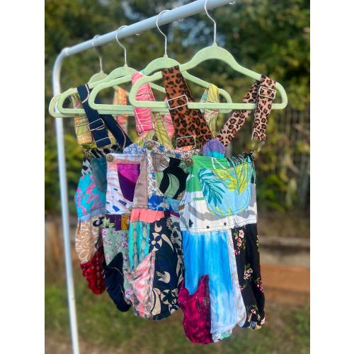 Unisex Patchwork Boho Batik Handmade Hippy Hippster Kids Romper Overalls Dungaree Babyshower gift