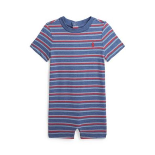 Baby Boys Striped Cotton Jersey Shortall