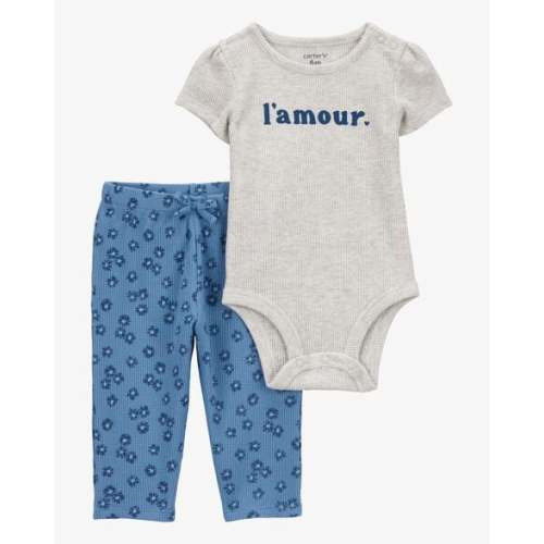 Baby 2-Piece L'Amour Short-Sleeve Bodysuit Pant Set - Carter's | Carter's
