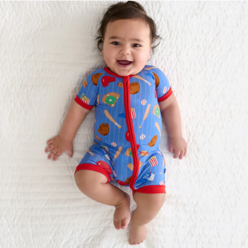 Blue All Stars Shorty Zippy - Little Sleepies