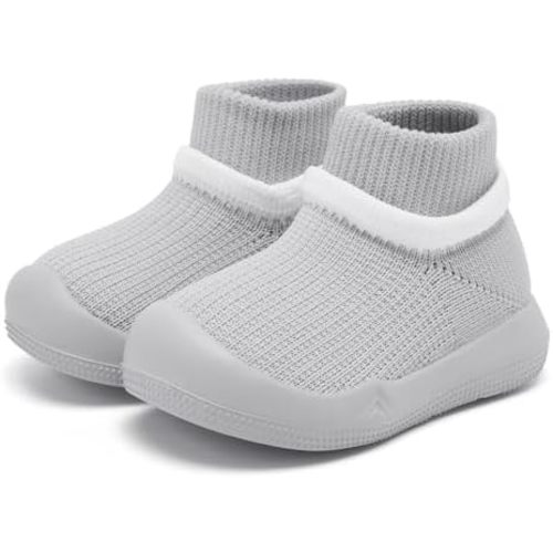 Baby Shoes Girls Boys Baby Sock Shoes with Grip Infant First Walker Shoes Toddler Slipper Non Slip
