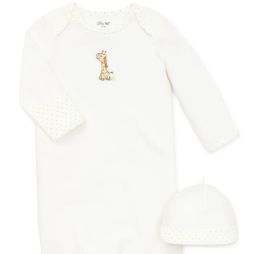 Giraffe Sleeper Gown and Hat