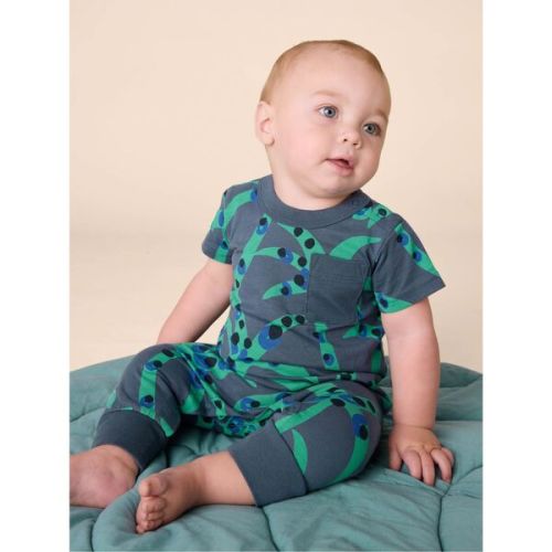 Pocket Baby Romper, Spotted Palms - Tea Collection | Maisonette