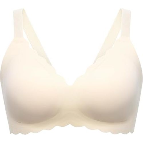 Momcozy Seamless Wireless Bra for Women, Classic Jelly Strip Lift Everyday Bra, Soft and Comfortable T-Shirt Bra