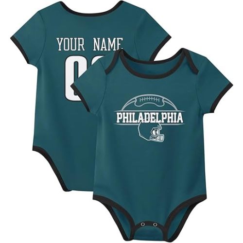 KREDE Baby Clothes Unisex Bodysuit Personalized Custom Name Number for Baby Boy and Girl