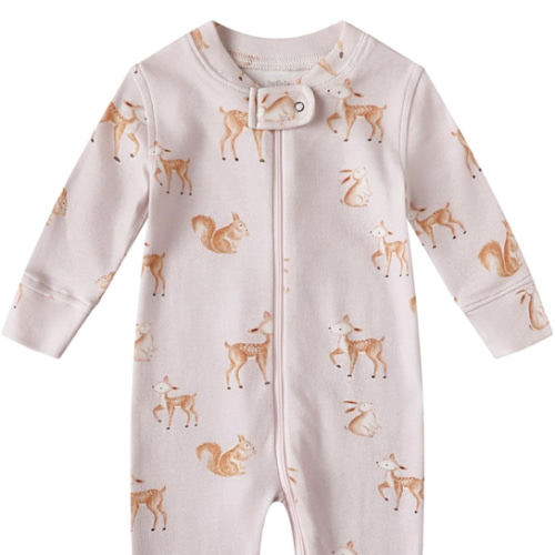 Owlivia Organic Cotton Baby Boy Girl Zip up Sleep 'N Play Pjs, Footless, Long Sleeve