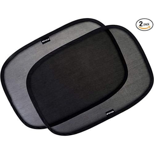Enovoe Car Window Shade - (2 Pack) - 21"x14" Cling Sunshade for Car Windows - Sun, Glare and UV Rays Protection for Your Child - Baby Side Window Car Sun Shades - 2-Pack - Simple Design