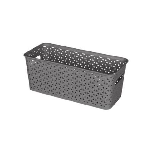 Y-Weave Half Medium Decorative Storage Basket Translucent - Brightroom™: Portable, Stackable, Clear Plastic Storage Bins