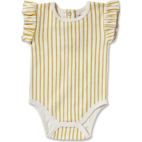 Stripes Away Ruffle Bodysuit