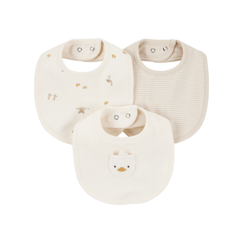 Ivory Baby 3-Pack Duck Bibs