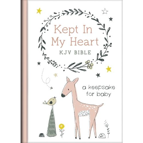 Kept in My Heart KJV Bible [Coral Woodland] Hardcover – August 1, 2021