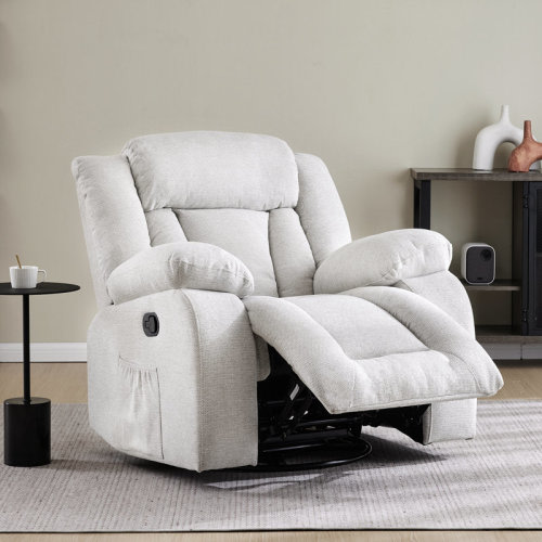Red Barrel Studio® 37.23'' Wide Technology Fabric Rocking Swivel Manual Standard Recliner Chair & Reviews | Wayfair