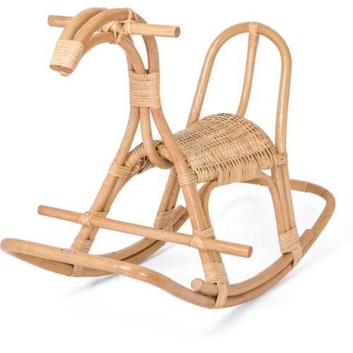 Rattan Rocking Horse, Natural - Poppie | Maisonette
