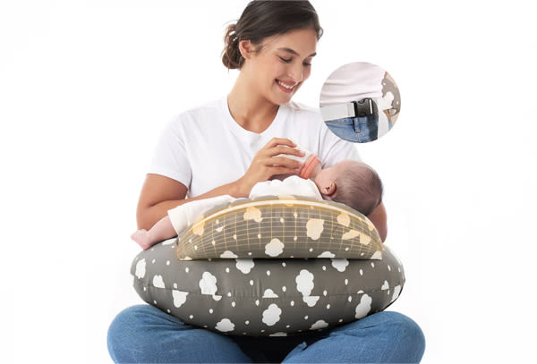 Adjustable Nursing Pillow in Classic Grey – Momcozy