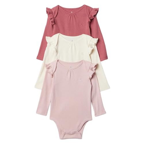 GAP Unisex Baby 3-pack Rib Long Sleeve Bodysuit