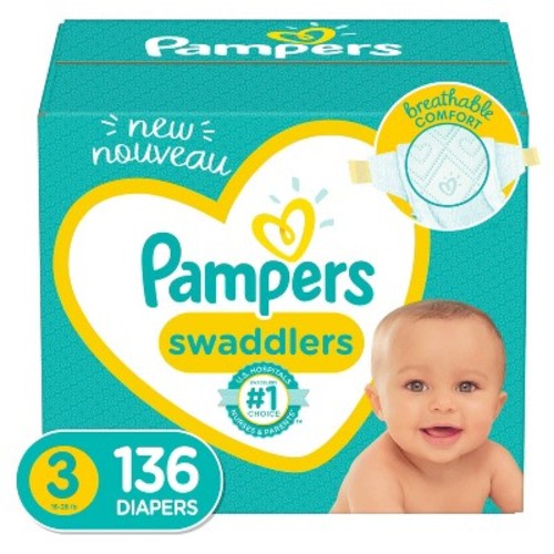 Pampers Swaddlers Diapers - (Select Size and Count)