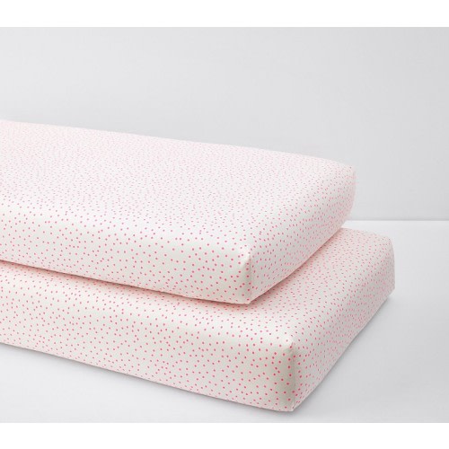 Monique Lhuillier Neon Dots Organic Crib Fitted Sheet