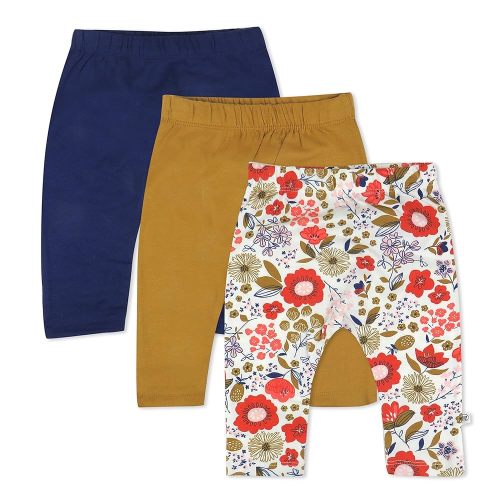 HonestBaby Multipack Harem Pants Roomy Fit Pull on Bottoms 100% Organic Cotton for Infant Baby Boys, Girls, Unisex