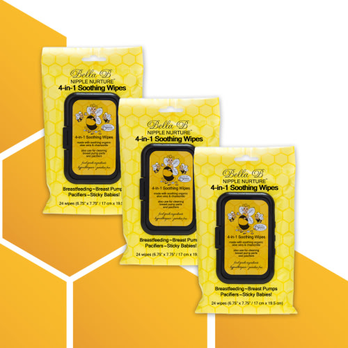 BELLA B Nipple Nurture 3-Piece Breast Wipes Bundle - Baby Wipe Bundle - Breast Pump Cleaning Wipes - Breast Pump Cleaning Supplies - Nursing Wipes - Breastmilk Wipes