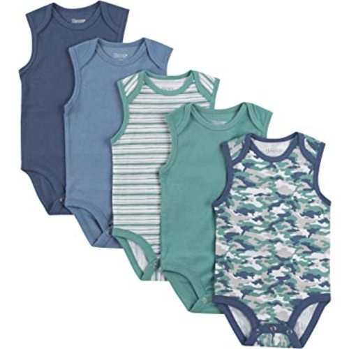 Hanes unisex-baby Baby Bodysuits, Ultimate Flexy Sleeveless for Boys & Girls, 5-pack