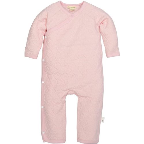 Burt's Bees Baby baby girls Romper Jumpsuit, 100% Organic Cotton One-piece Coverall Sleepers, Blossom Quilted Kimono, Newborn US