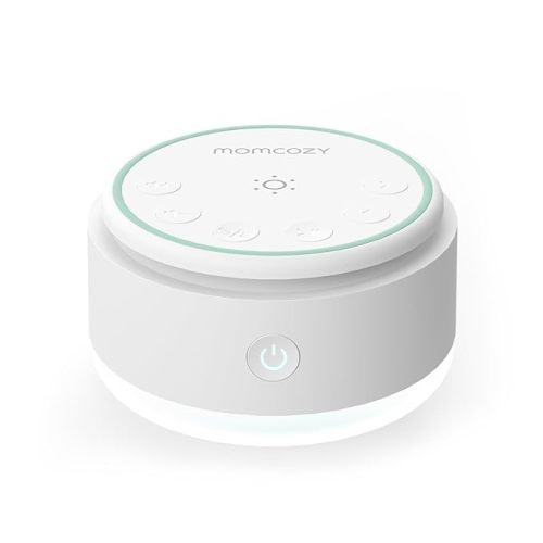 Momcozy Sound Machine for Baby-20 Soothing Sounds & Touch Light Portable White Noise for Kids & Adults for Sleeping Timer and Memory | Ideal Travel Companion & Nursery Must-Have & Outing | Shower Gift - Cold Light