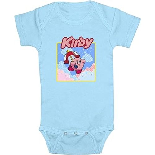Infant's Nintendo Kirby Flying Portrait Bodysuit - Light Blue - 6 Months