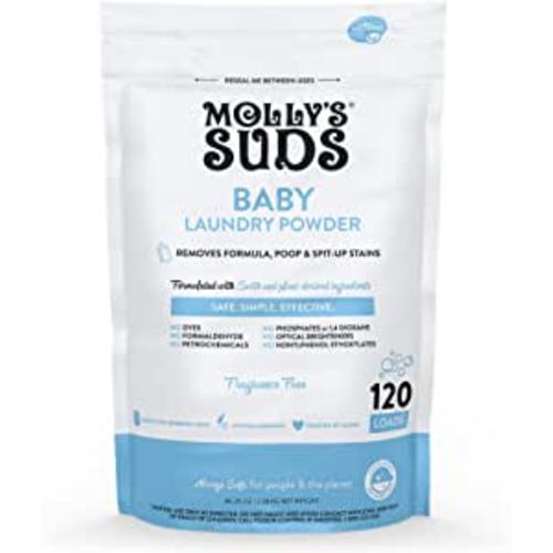Amazon.com: Molly's Suds Baby Laundry Detergent Powder | Removes Formula, Poop & Spit-Up Stains | Extra Gentle on Newborn Skin (Fragrance Free) : Health & Household