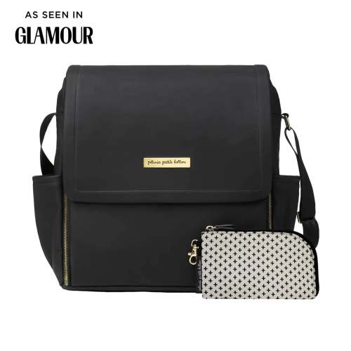 Boxy Backpack in Black Matte Leatherette