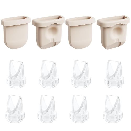 12pcs Breast Pump Parts, 8pcs Duckbill Valves and 4pcs Silicone Diaphragm Compatible with eufy S1 Pro/S1/E10/E20 Wearable Breast Pump, Replace for eufy Pump Parts, Not Original Parts