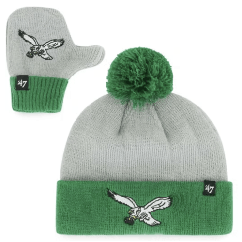 47 Philadelphia Eagles GREEN Bam Bam Knit Set Baby Knit Hat