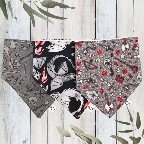 Dungeons + Dragons Baby Bib Red- Drool bib, Baby shower, Teething bib, Baby bandana, Dnd, RPG, Tabletop gaming, D&D,