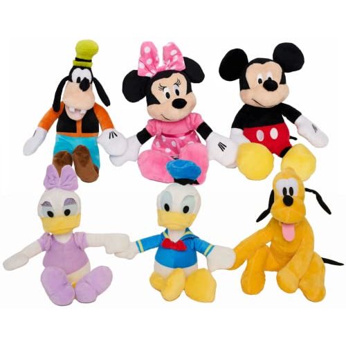 KIDS PREFERRED Disney Friends 6 Pack Plush Toys Set with Hand Fasteners