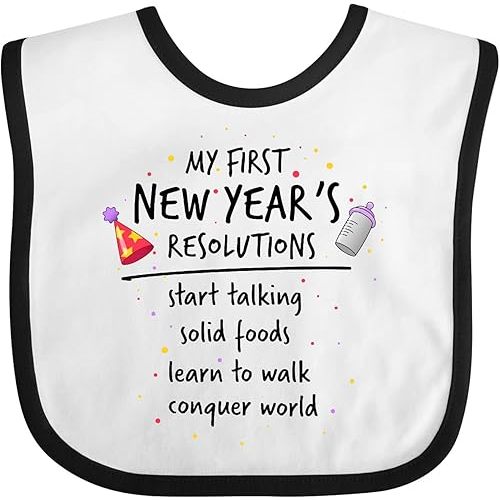inktastic My First New Year's Resolutions Baby Bib