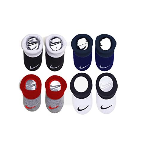 Nike Infant Booties 4 Pack (0-6 Months, Black(NN0735-U10)/G_W)