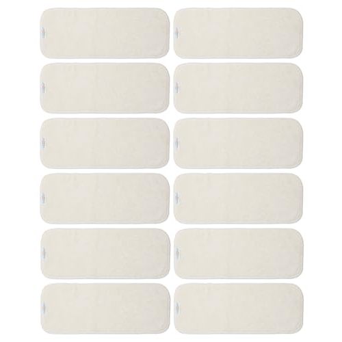 Babygoal Cloth Diaper Inserts 12pcs,4 Layers Rayon from Bamboo Inserts for Cloth Diapers and Cloth Diapers Covers,12MB
