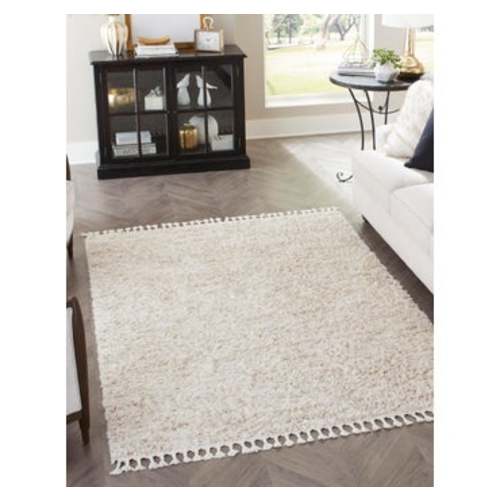 Ivory 5' x 8' Athena Shag Rug | Rugs.com