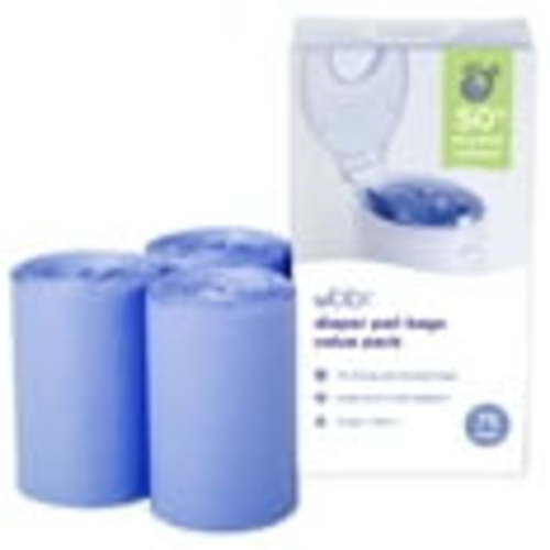 Ubbi Baby Trash Refill, Disposable Waste Liners, Diaper Pail Plastic Bags, 75 Count, 13-Gallon