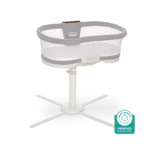 HALO - BassiNest Luxe Vibrating Bassinet, Bedside Sleeper - white