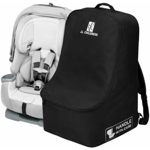 J.L. Childress Padded Backpack Car Seat Travel Bag - Deluxe, Black
