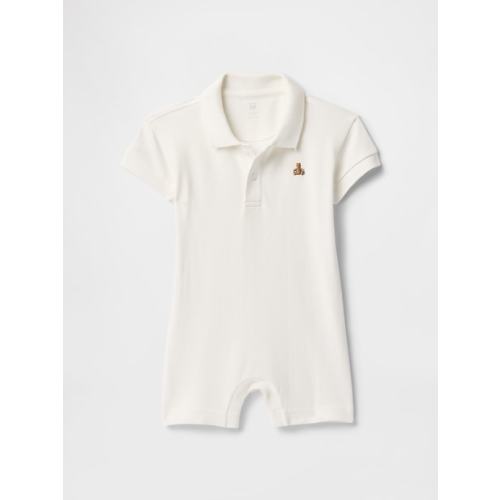 Baby Pique Polo Shorty One-Piece