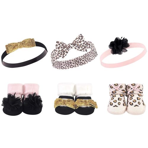 Hudson Baby Girl's Headband and Socks Giftset
