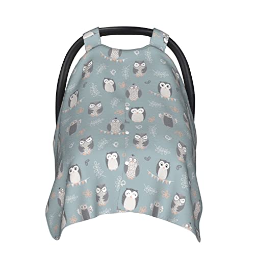 Owl Baby Stuff Car Seat Cover for Baby in Winter Summer, Nursing Cover for Mom, Owl Stuff for Baby Infant
