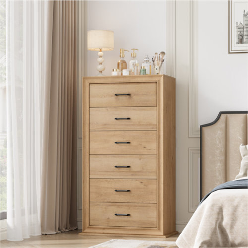 Lark Manor™ Arihana 6 Drawer 53'' Tall Dresser, Vertical Dresser & Reviews | Wayfair