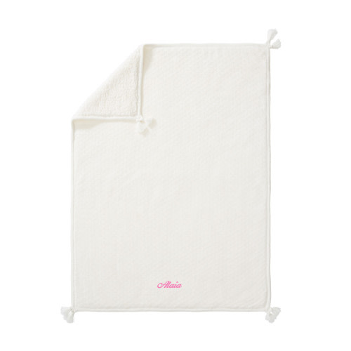 Luxe Cable-Knit Sherpa Baby Blanket