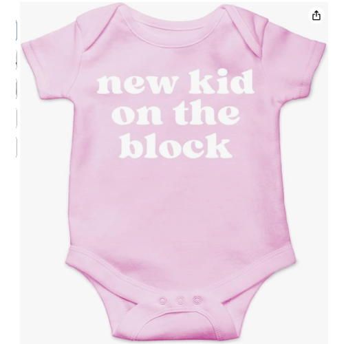 Belle Homie New Kid On The Block - Funny Baby Essentials Bodysuit - Baby Boy Clothes Newborn Girl Outfits