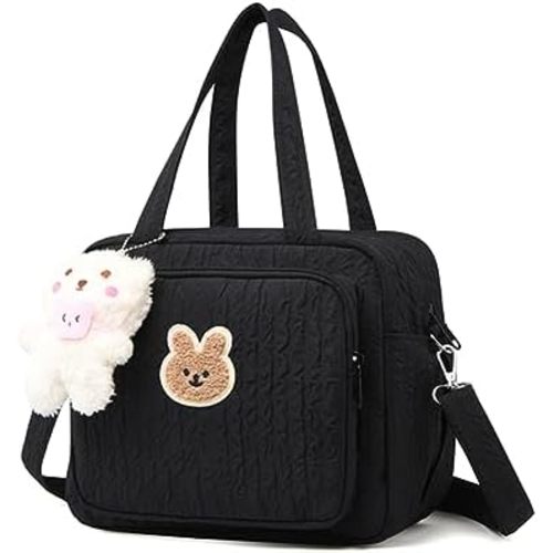 Lushandy Baby Diaper Bag Tote, Cute Mommy Nappy Crossbody Travel Tote, Multifunction Storage Bag