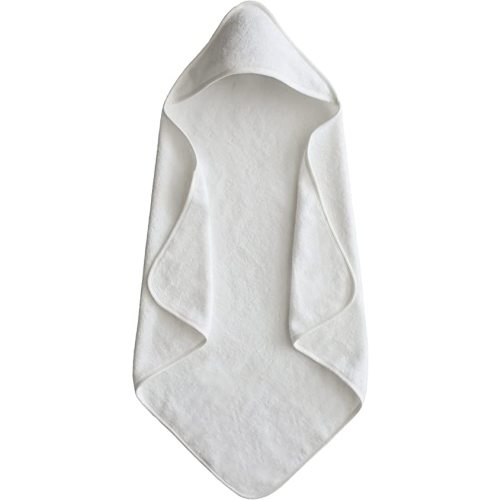 mushie Baby Hooded Towel | Organic Cotton (Pearl)