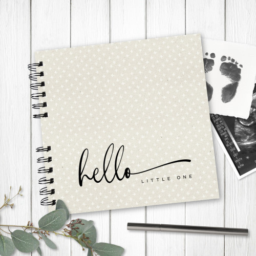 Swiss Crosses Neutral Wire Bound Baby Book