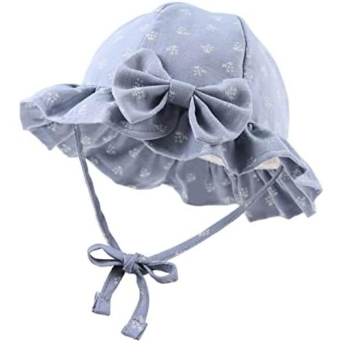 JANGANNSA Bow Baby Girls Summer Hat Flower Toddler Girls Sun Hat Cotton Breathable Infant Hat